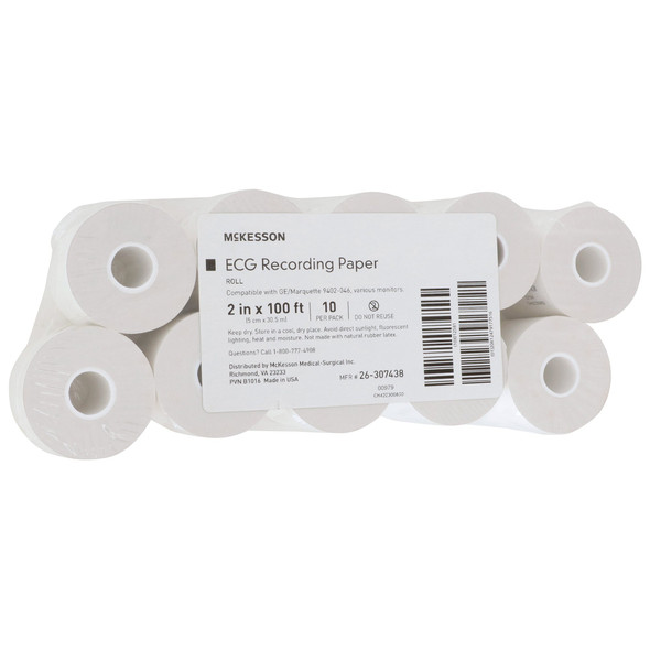 McKesson ECG Recording Paper Roll, 2in. x 100ft.