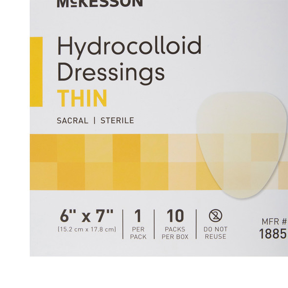 McKesson Hydrocolloid Dressing, 6 x 7 Inch Sacral