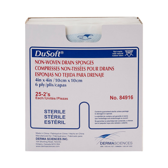 Dumex IV/Drain Split Dressing, 4 x 4 Inch