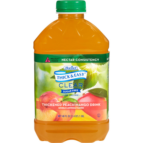 Thick & Easy® Sugar Free Nectar Consistency Peach Mango Thickened Beverage, 46-ounce Bottle