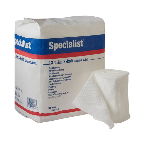 Specialist® White Cotton / Rayon Undercast Cast Padding, 4 Inch x 4 Yard