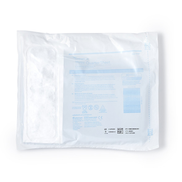 Cardinal Health Sterile Three-Quarter General Purpose Drape, 57 W x 76 L Inch