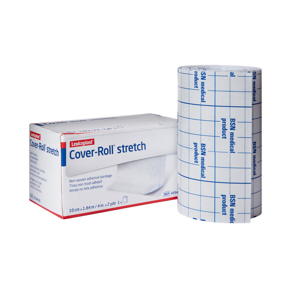 Cover-Roll® Stretch Nonwoven Polyester Dressing Retention Tape, 4 Inch x 2 Yard, White