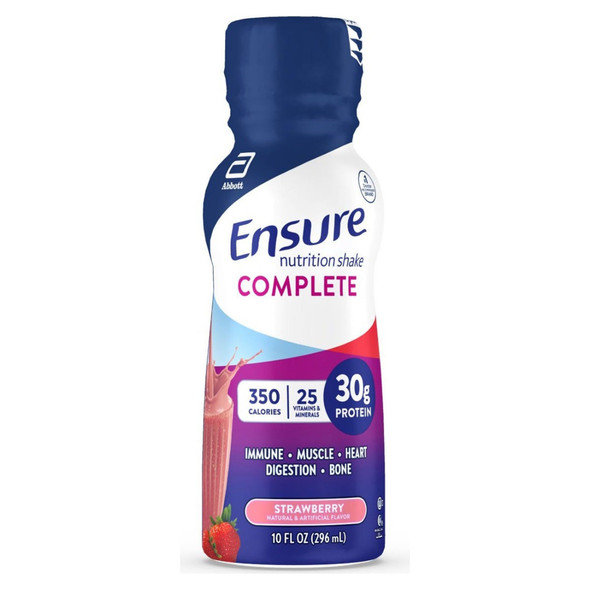 Ensure Complete® Strawberry Oral Supplement, 10-ounce Bottle