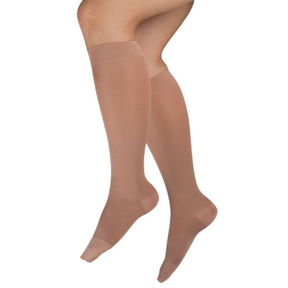 Ladies' Sheer Firm Support  Sm 20-30mmhg  Knee Highs  Beige Ladies' Sheer Firm Support  Sm 20-30mmhg  Knee Highs  Beige