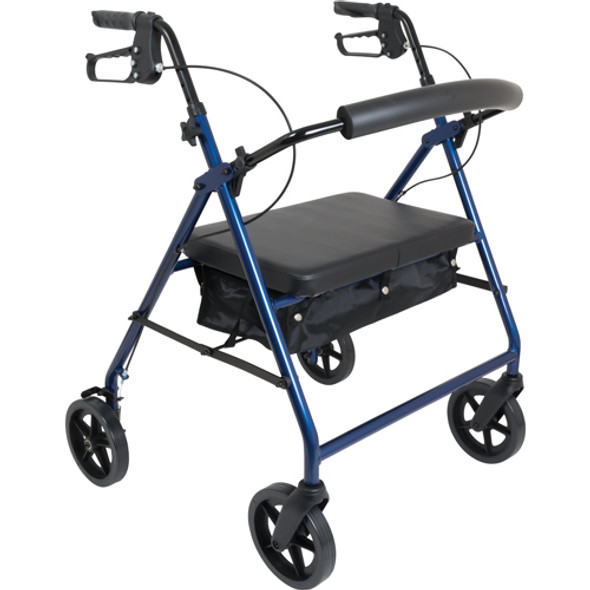 Bariatric Rollator W/ 8 Wheels Blue