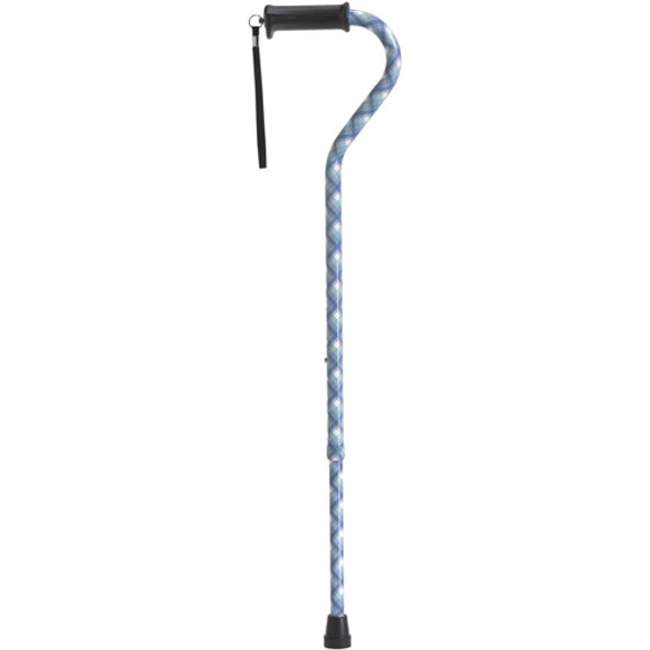 Offset Cane With Gel Grip Plaid Offset Cane With Gel Grip Plaid