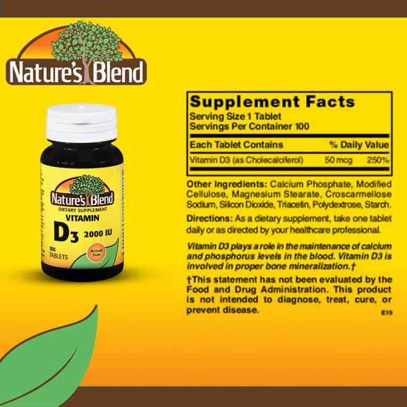 Nature's Blend Vitamin D-3 Supplement