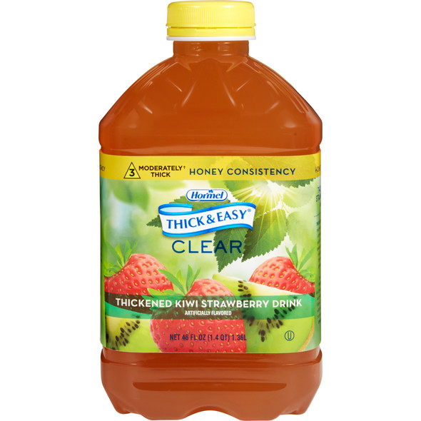 Thick & Easy® Clear Honey Consistency Kiwi Strawberry Thickened Beverage, 46-ounce Bottle