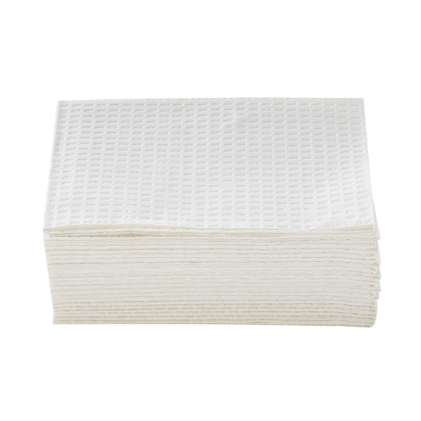McKesson Procedure Towel, Disposable, White, Polybacking, 13 x 18 Inch