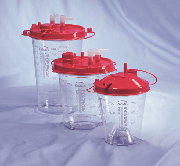 Hi-Flow™ Rigid Suction Canister for use with Bemis Quick-Drain™ Systems, 1200 mL
