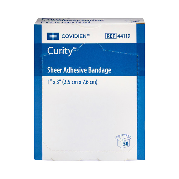 Curity™ Sheer Adhesive Strip, 1 x 3 Inch