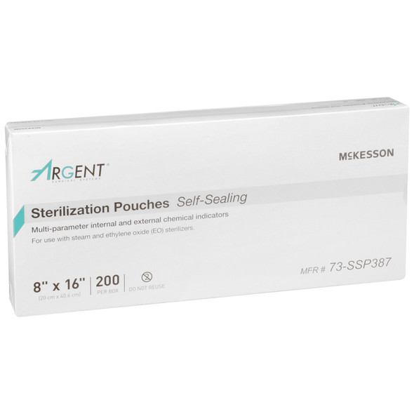 McKesson Argent® Sure-Check® Sterilization Pouch, 8 x 16 Inch