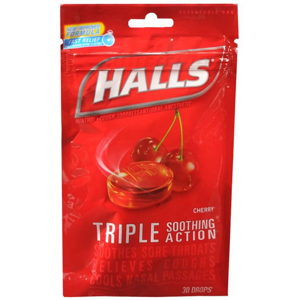 Halls® Menthol Cherry Flavor Cold and Cough Relief