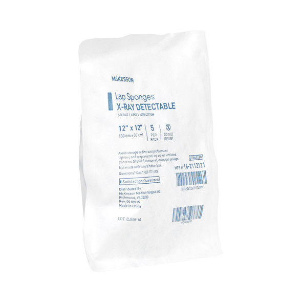 McKesson Laparotomy Sponge, 12 x 12 Inch