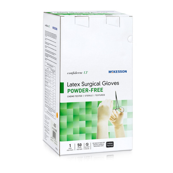 Confiderm® LT Latex Surgical Glove, Size 8.5, Ivory