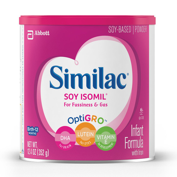 Similac® Soy Isomil® For Fussiness and Gas Powder Infant Formula, 12.4 oz. Can