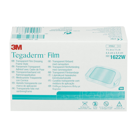 3M™ Tegaderm™ Transparent Sterile Film Dressing, 1-3/4 x 1-3/4 Inch