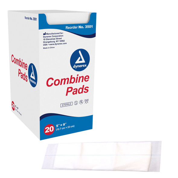 Dynarex® Sterile Abdominal Pad, 5 x 9 Inch