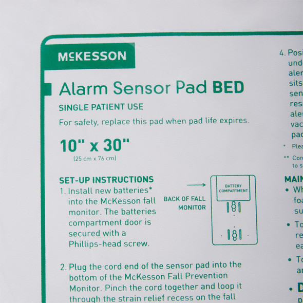 McKesson Bed Alarm Sensor Pad, 10 x 30 Inch