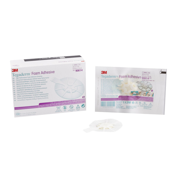 3M™ Tegaderm™ High Performance Adhesive with Border Foam Dressing, 2¾ x 2¾ Inch