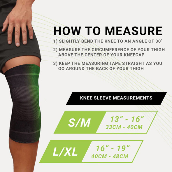 Green Drop™ Infused Compression Sleeve Knee Support, Large/Extra Large