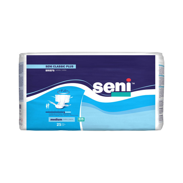 Seni® Classic Plus Moderate to Heavy Absorbency Incontinence Brief, Medium