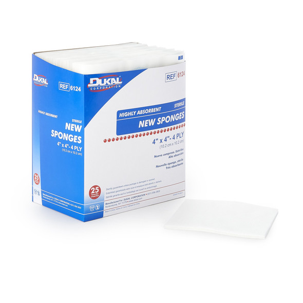 Dukal™ Sterile Nonwoven Sponge, 4 x 4 Inch