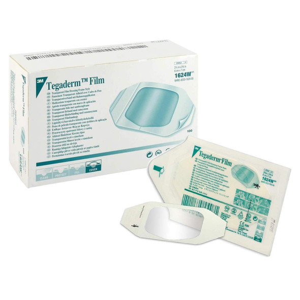 3M™ Tegaderm™ Transparent Sterile Film Dressing, 2-3/8 x 2¾ Inch