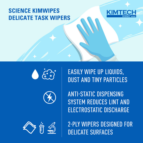 Kimtech Science™ Kimwipes™ Delicate Task Wipes, 2-Ply