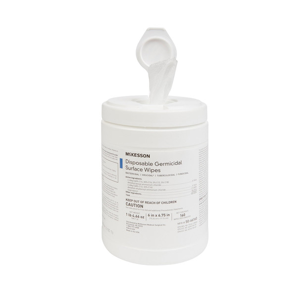 McKesson Surface Disinfectant Wipes, Large Canister