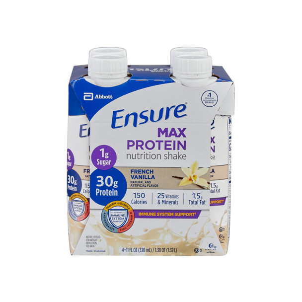 Ensure® Max Protein Shake Vanilla Oral Protein Supplement, 11 oz. Carton