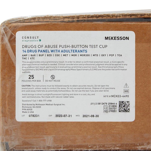 McKesson Consult™ 14-Drug Panel Drugs of Abuse Test