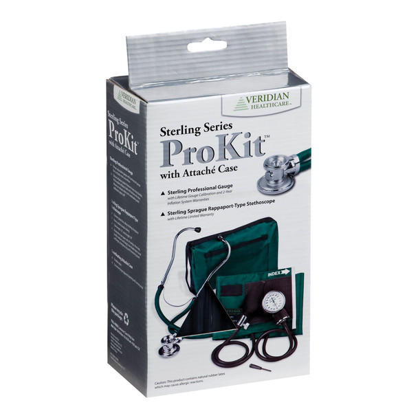 Sterling Series ProKit™ Aneroid Sphygmomanometer with Stethoscope, Magenta