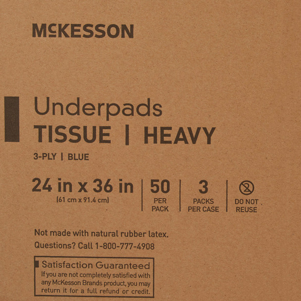 McKesson Procedure Underpad, 24 x 36 Inch