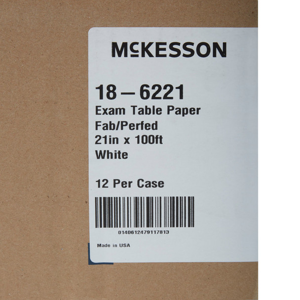 McKesson Crepe Table Paper, 21 Inch x 100 Foot, White