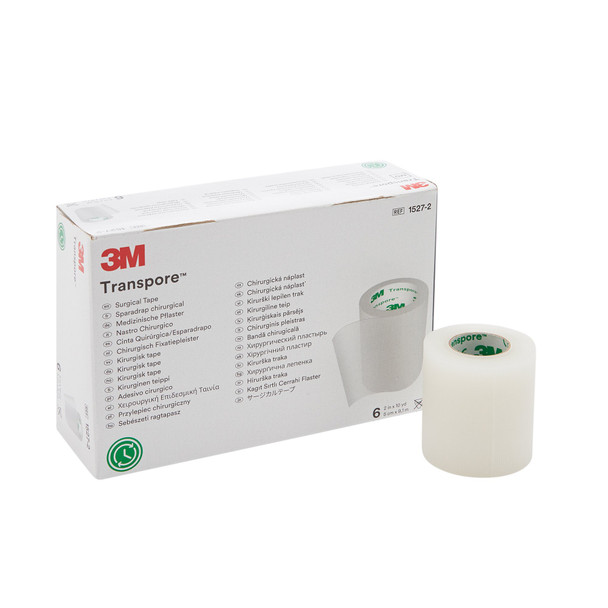 3M™ Transpore™ Plastic Medical Tape, 2 Inch x 10 Yard, Transparent