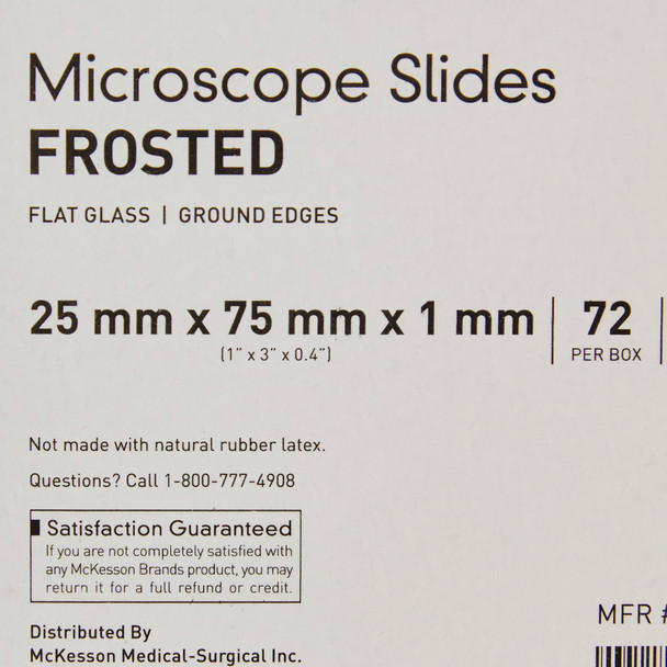 McKesson Frosted Microscope Slide, 1 x 3 Inch