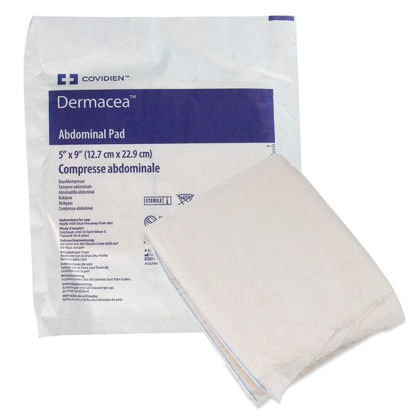 Dermacea™ NonSterile Abdominal Pad, 5 x 9 Inch