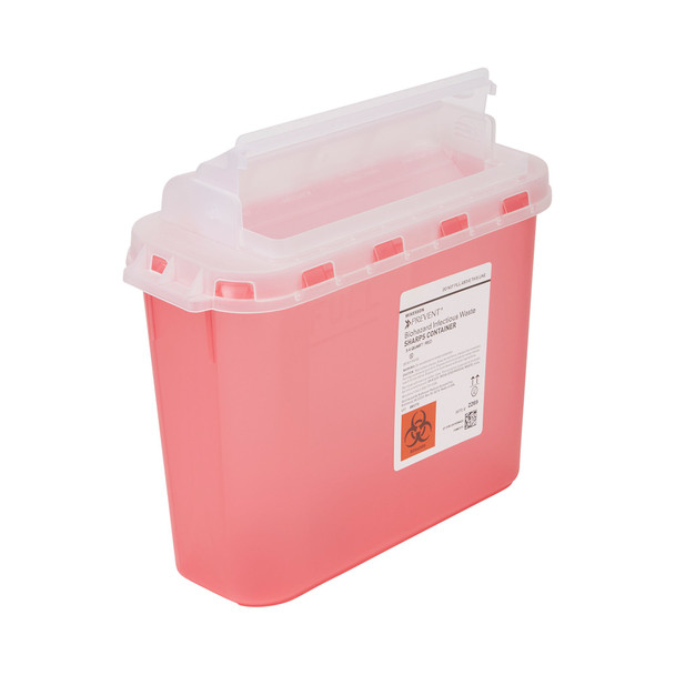 McKesson Prevent® Two-Piece Sharps Container, 5.4 Quart, 11 x 12 x 4-3/4 Inch
