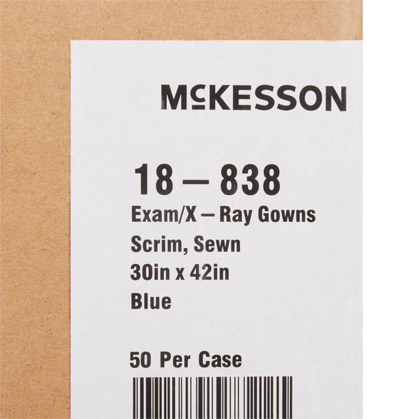 McKesson Exam Gown 30in. x 42in., Blue