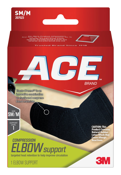 3M™ Ace™ Elbow Support, Left or Right Elbow, Small/Medium, Black