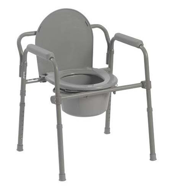 Commode  Folding Steel 3-in-1 Non-retail Carton (drive) Cs/4 Commode  Folding Steel 3-in-1 Non-retail Carton (drive) Cs/4