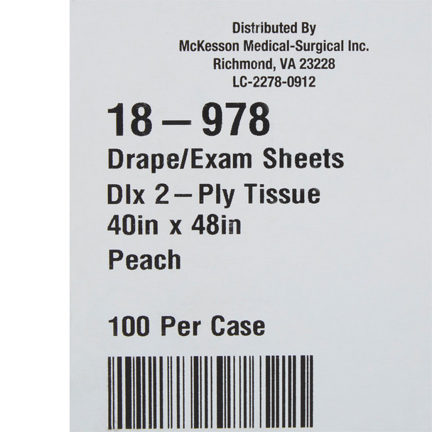 McKesson Nonsterile Physical Exam General Purpose Drape, 40 W x 48 L Inch