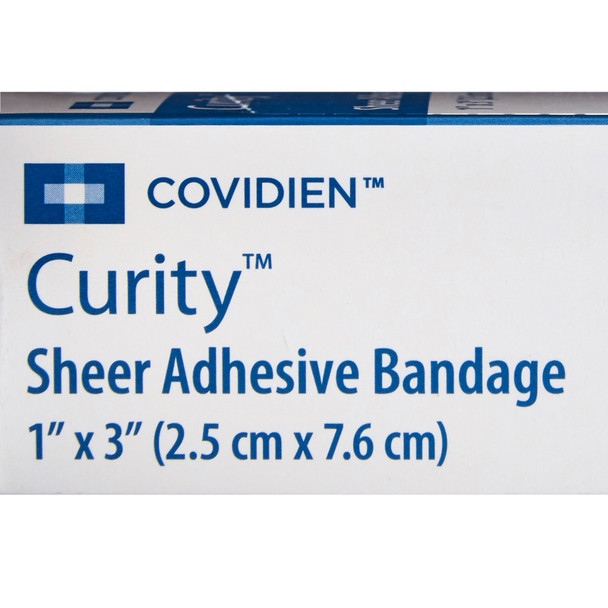 Curity™ Sheer Adhesive Strip, 1 x 3 Inch