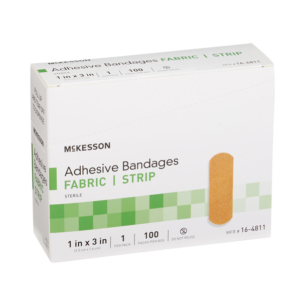 McKesson Tan Adhesive Strip, 1 x 3 Inch