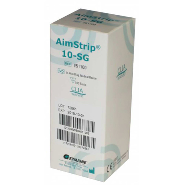 AimStrip® Reagent for use with AimStrip® Urine Analyzer, Glucose, Bilirubin, Ketone, Specific Gravity, Blood, pH, Protein, Urobilinogen, Nitrite, Leukocytes test