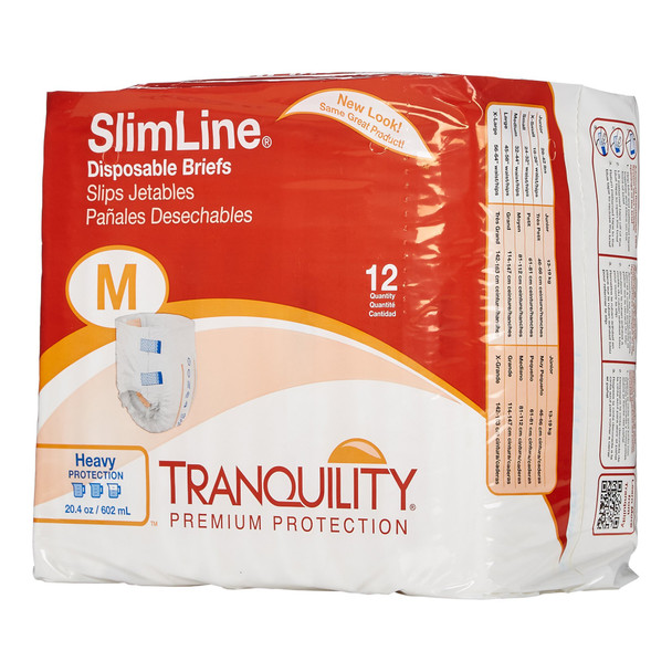 Tranquility® SlimLine® Heavy Protection Incontinence Brief, Medium