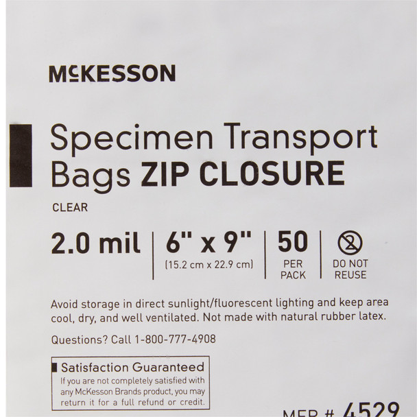 McKesson Specimen Transport Bag, 6 x 9 Inch