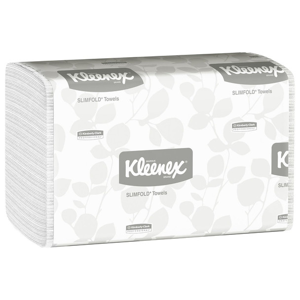 Kleenex® Slimfold Towels, Absorbency Pockets, White, Single Ply